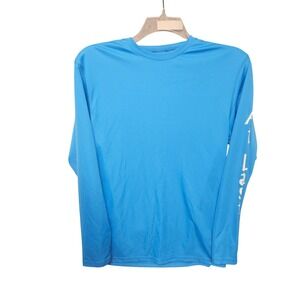 Zorrel Syntrel Mens Blue Long Sleeve Performance Fishing Shirt Boat Graphic MD